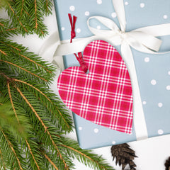 Tartan Heart Christmas Ornament - different designs on each side