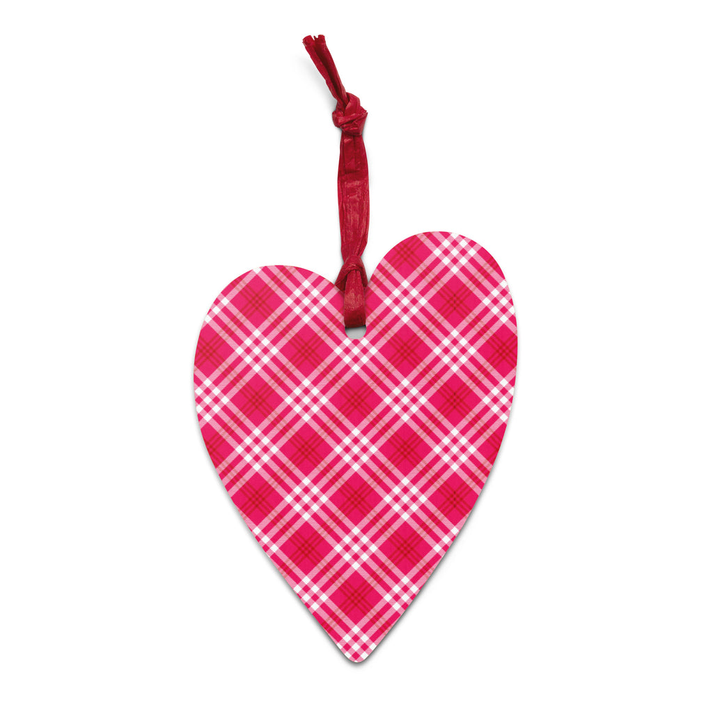 Tartan Heart Christmas Ornament - different designs on each side