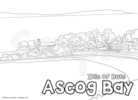 Ascog Bay Colour In Sheet (FREE DIGITAL DOWN LOAD)