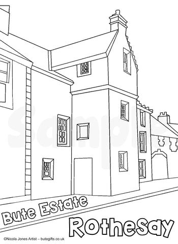 Bute Estate #1 Colour In Sheet (FREE DIGITAL DOWN LOAD)