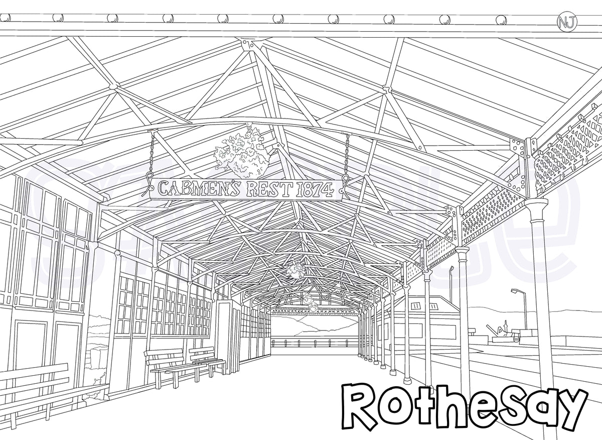 Cabmen's Rest Rothesay Colour In Sheet (FREE DIGITAL DOWN LOAD)