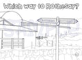 Which way to Rothesay Colour In Sheet (FREE DIGITAL DOWN LOAD)