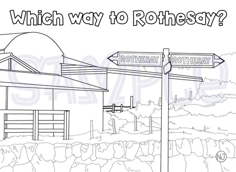 Which way to Rothesay Colour In Sheet (FREE DIGITAL DOWN LOAD)