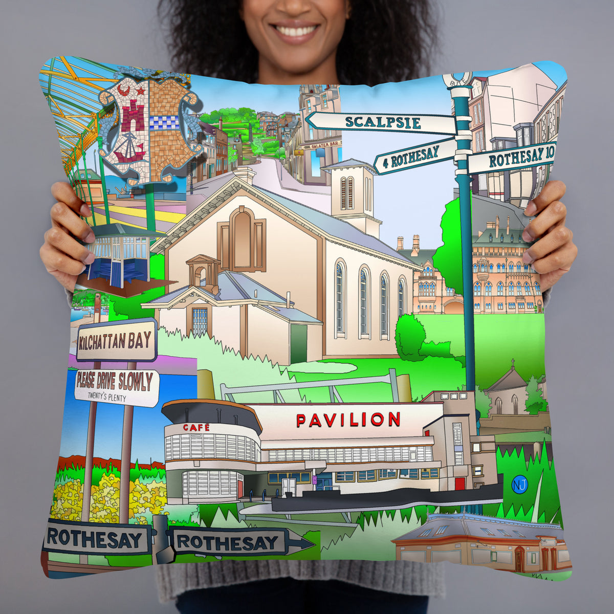 Isle of Bute Cushion - Free p&p Worldwide