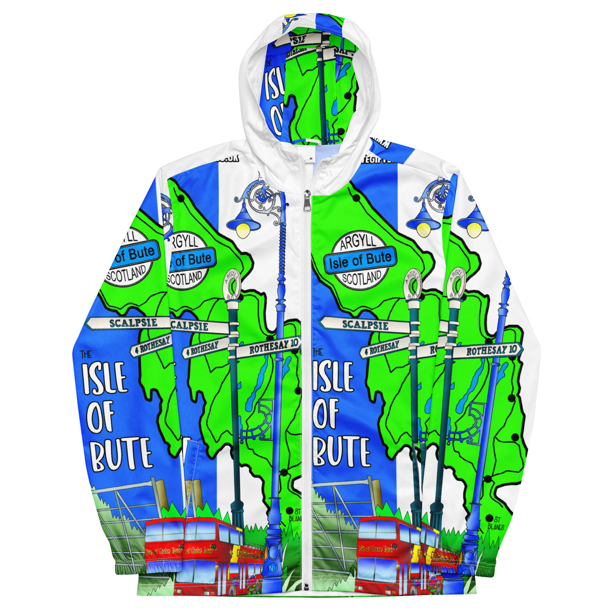 Isle of Bute Zip Hoodie - Free p&p Worldwide