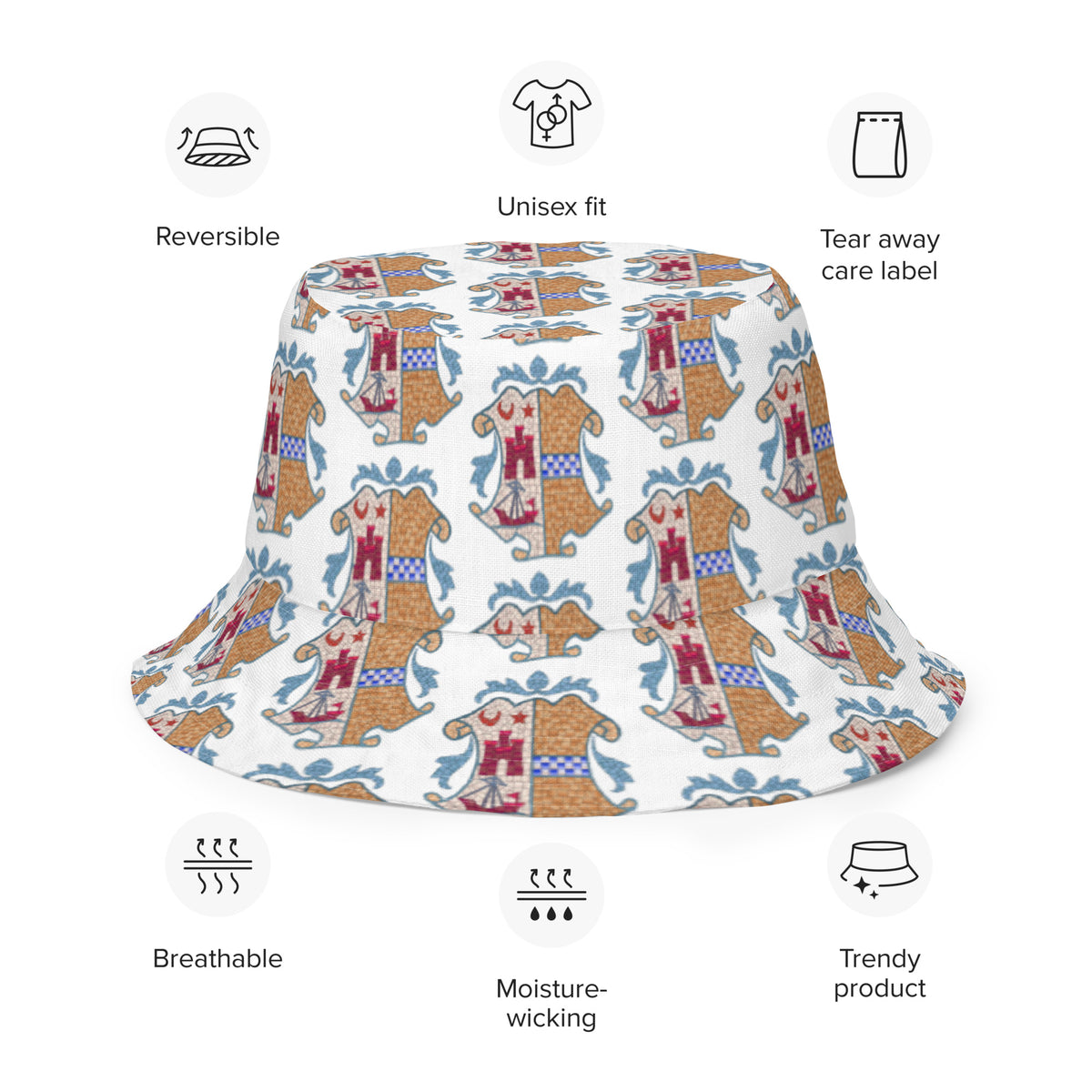 Isle of Bute Reversible bucket hat - Free p&p Worldwide