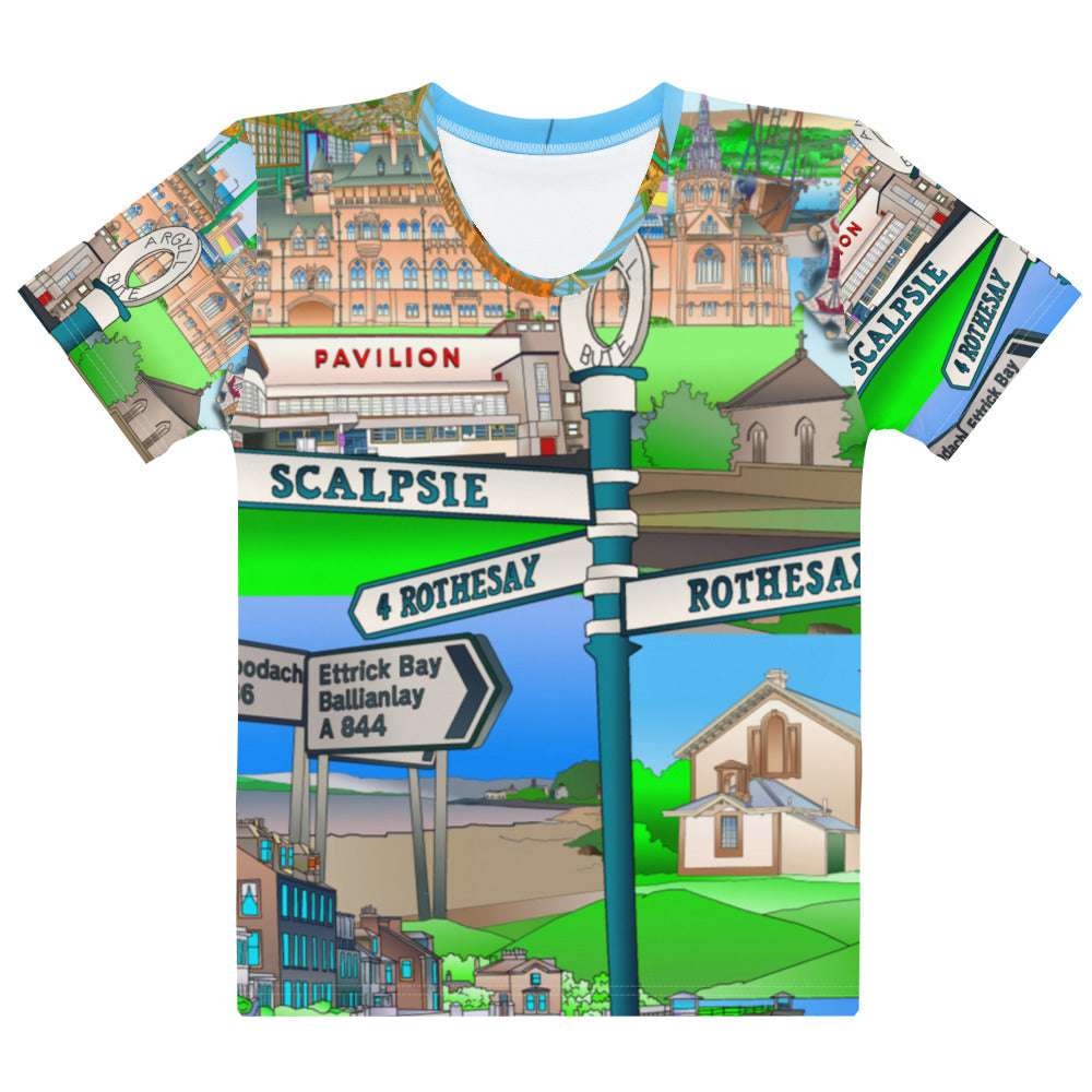 Isle of Bute Women's T-shirt - Free p&p Worldwide