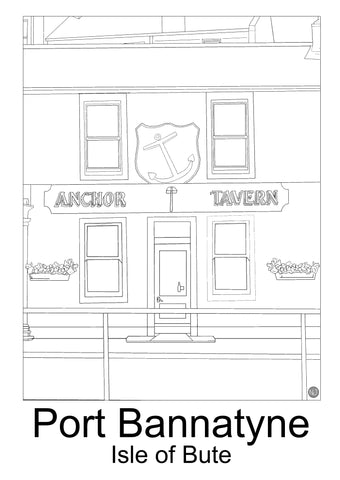 The Anchor Port Bannatyne Colour In Sheet (FREE DIGITAL DOWN LOAD)