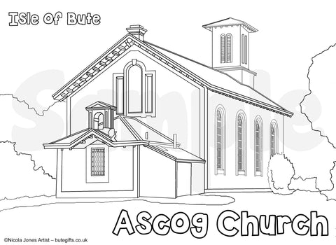 Ascog Church Colour In Sheet (FREE DIGITAL DOWN LOAD)