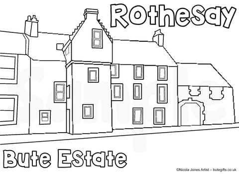 Bute Estate #2 Colour In Sheet (FREE DIGITAL DOWN LOAD)