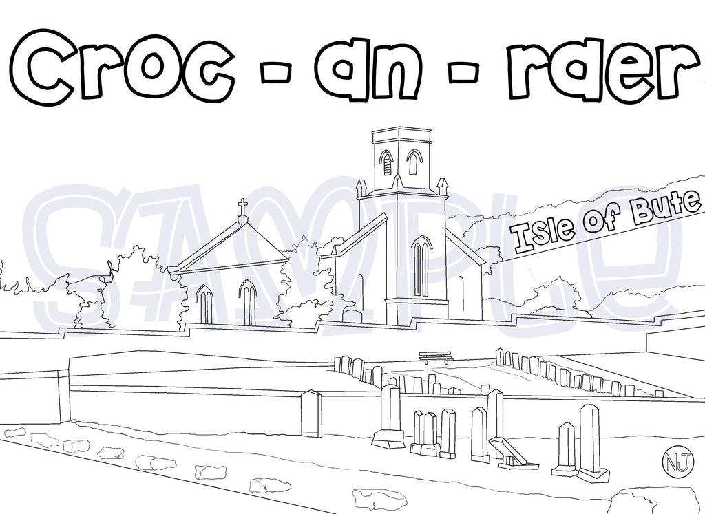 Croc-na-raer Church Colour In Sheet (FREE DIGITAL DOWN LOAD)
