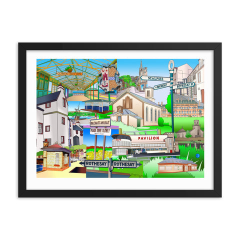 Bute Collage Framed poster
