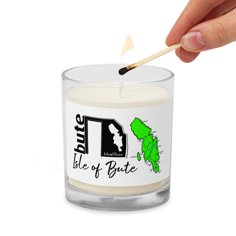 Isle of Bute Glass jar soy wax candle - Free p&p Worldwide