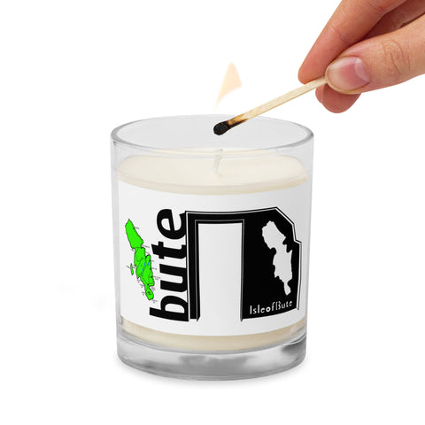 Isle of Bute Glass jar soy wax candle - Free p&p Worldwide