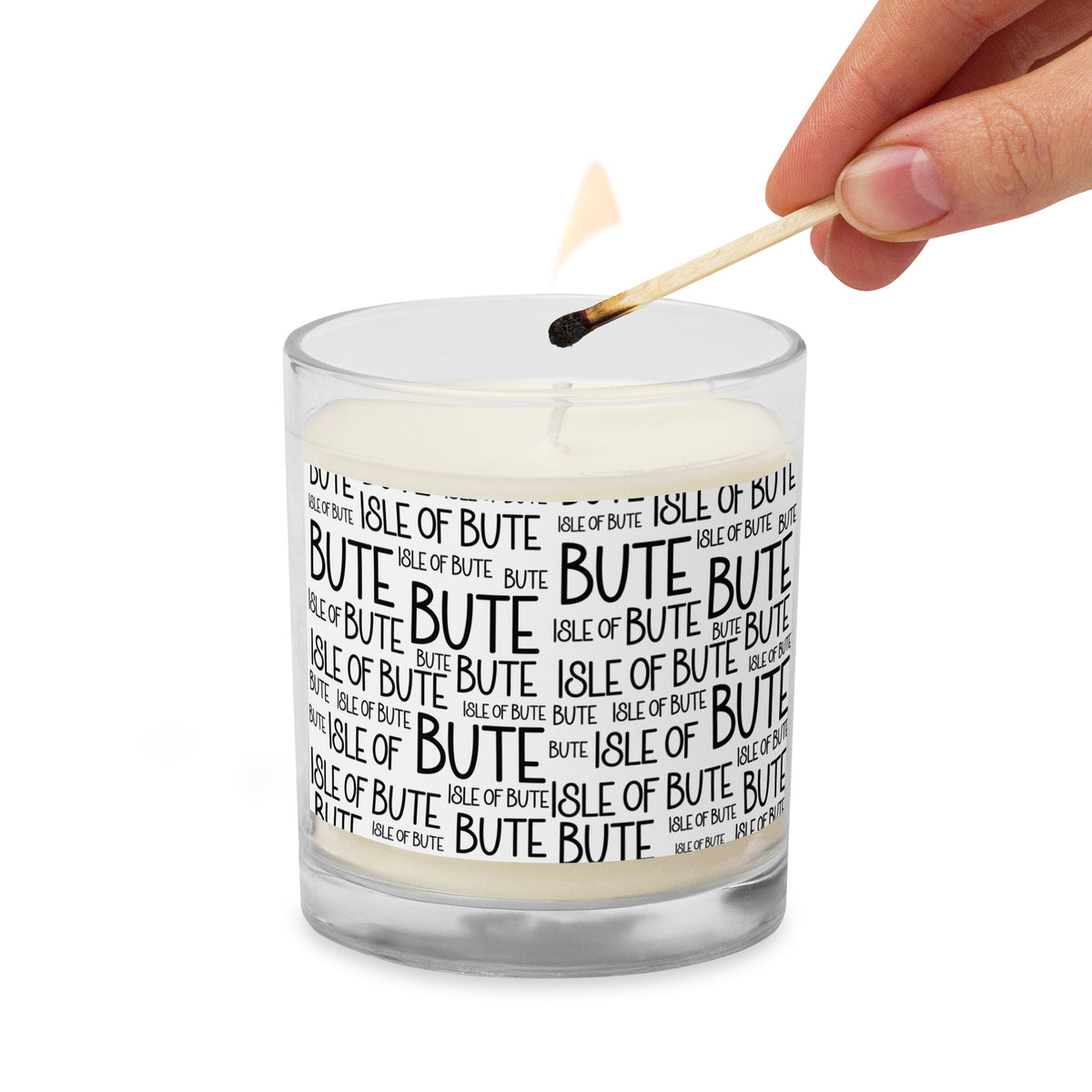 Isle of Bute Glass jar soy wax candle - Free p&p Worldwide