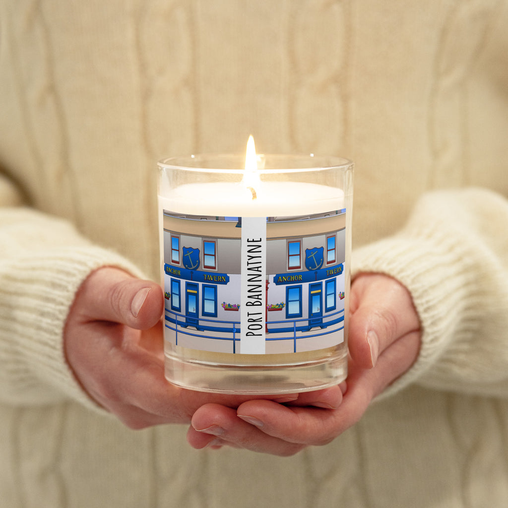 The Anchor Isle of Bute Glass jar soy wax candle - Free p&p Worldwide