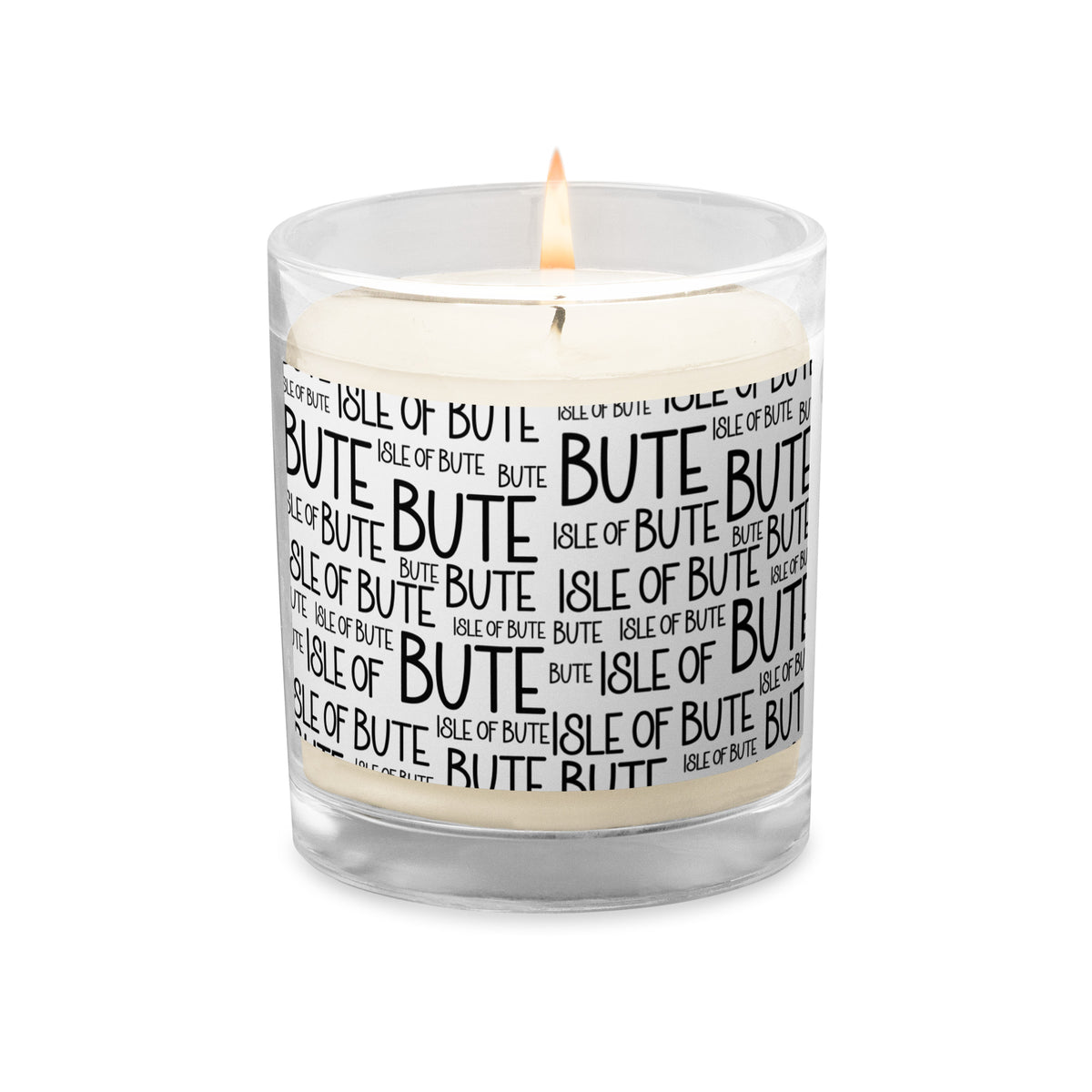 Isle of Bute Glass jar soy wax candle - Free p&p Worldwide
