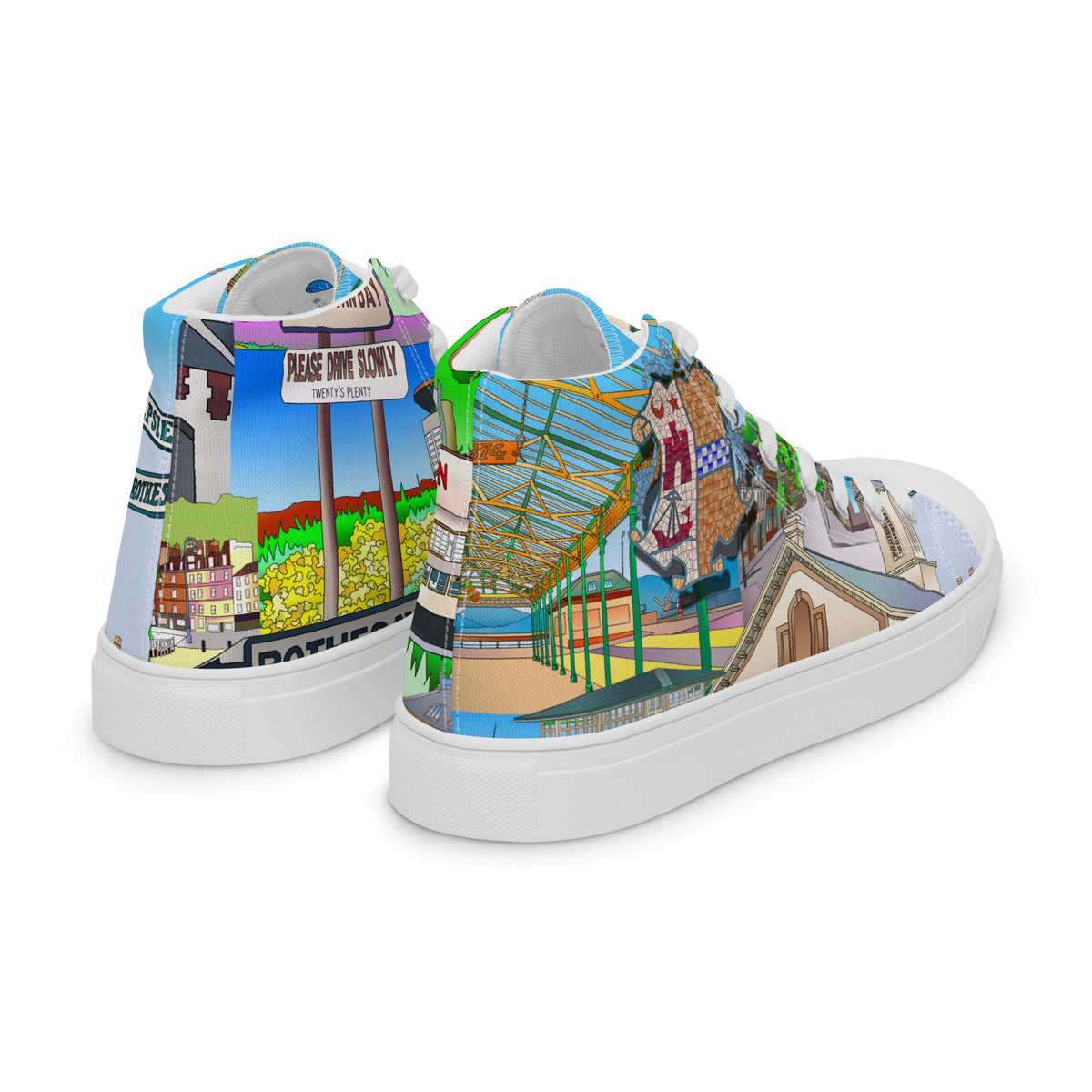 Isle of Bute Mens high top shoes - Free p&p Worldwide