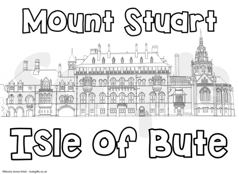 Mount Stuart Colour In Sheet (FREE DIGITAL DOWN LOAD)