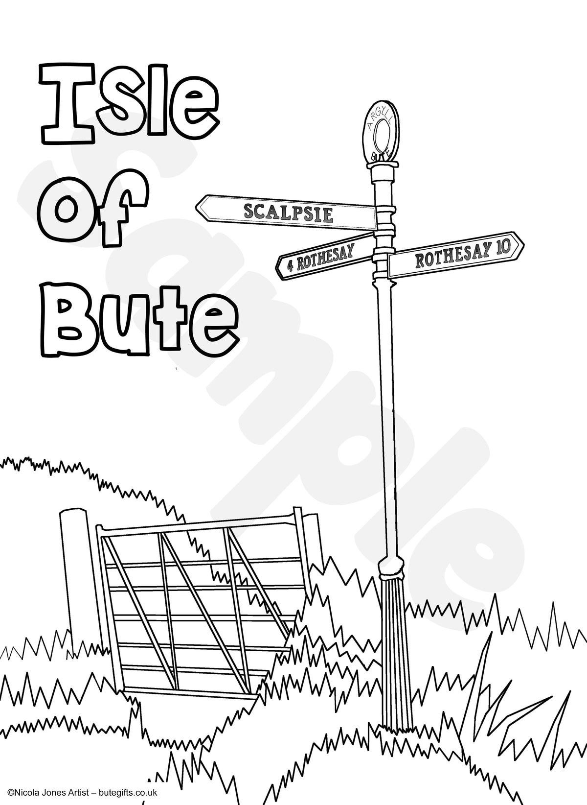 Bute Sign Colour In Sheet (FREE DIGITAL DOWN LOAD)