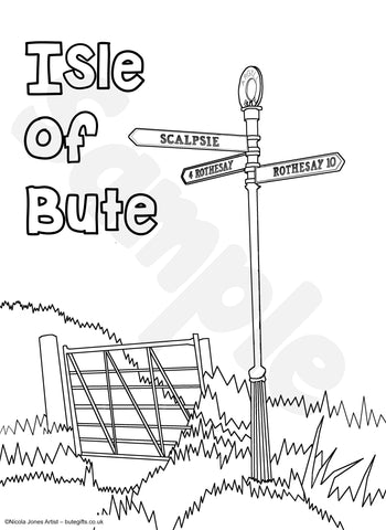 Bute Sign Colour In Sheet (FREE DIGITAL DOWN LOAD)