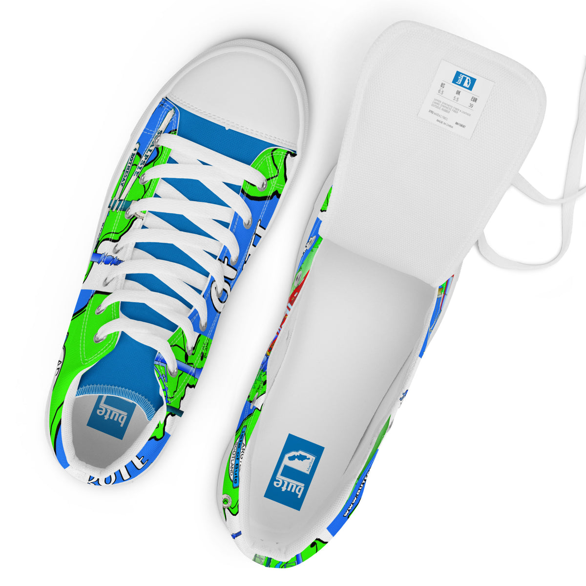 Isle of Bute Women’s high top canvas shoes #1 - Free p&p Worldwide