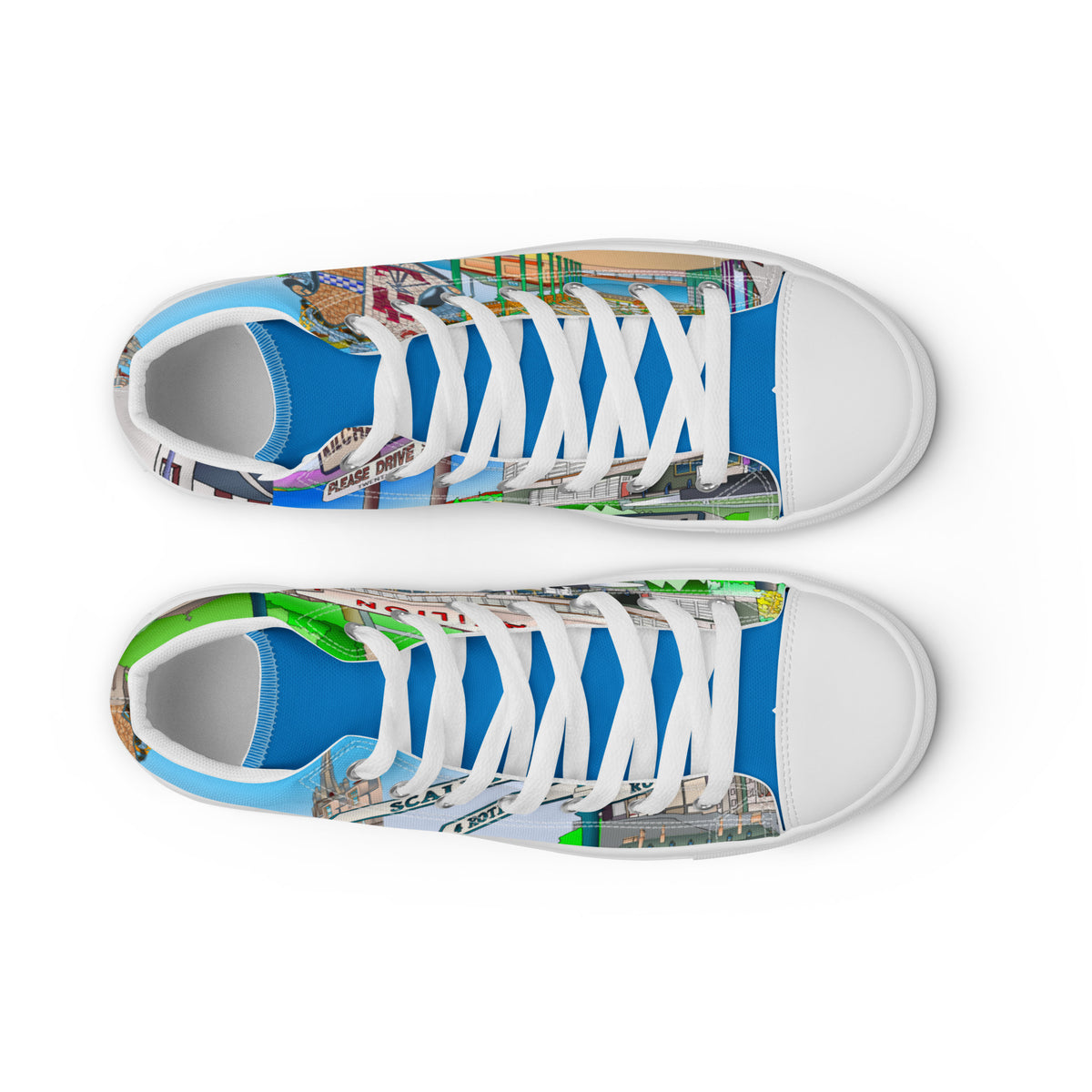 Isle of Bute Women’s high top canvas shoes - Free p&p Worldwide