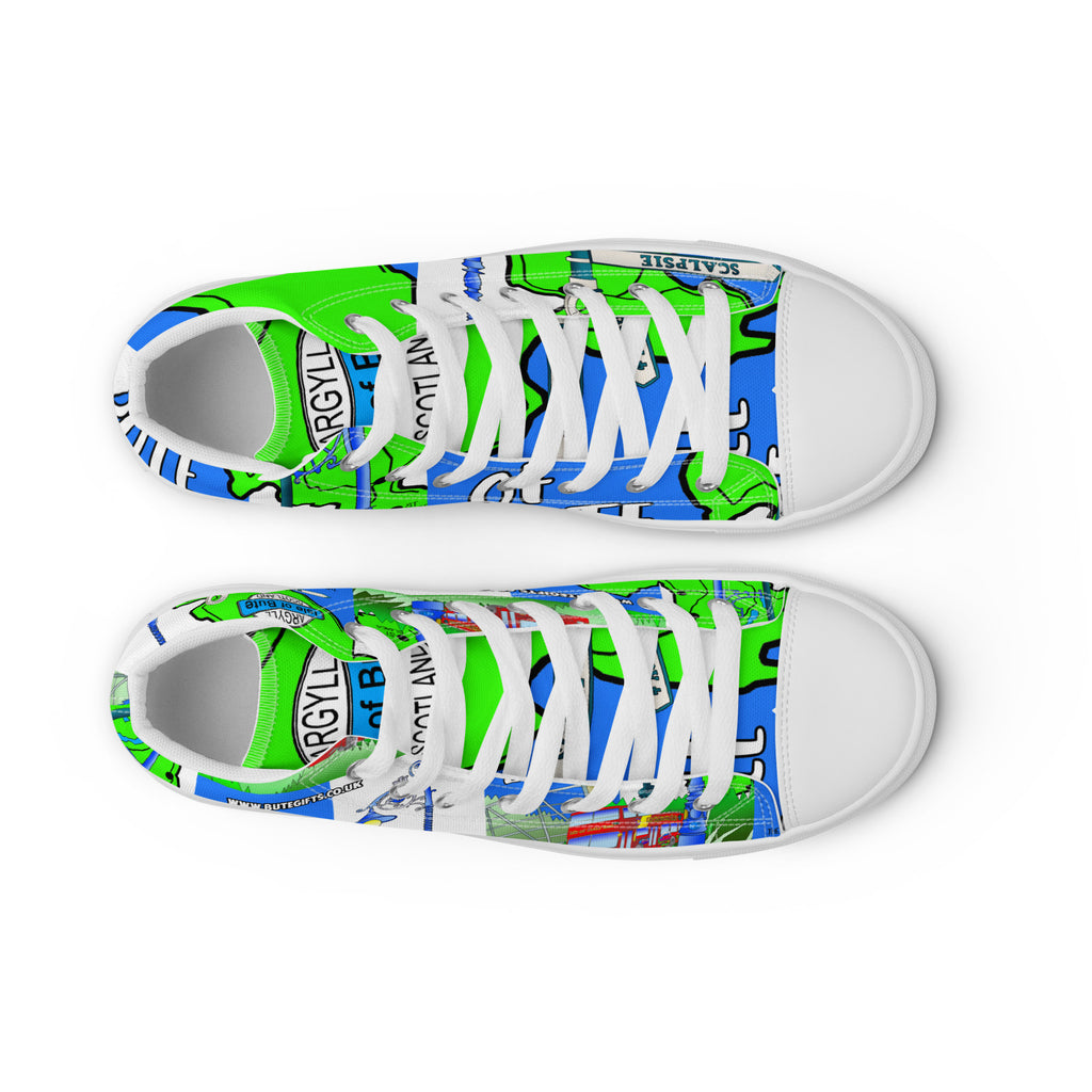 Isle of Bute Women’s high top canvas shoes - Free p&p Worldwide