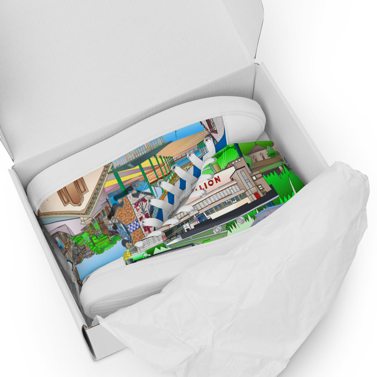 Isle of Bute Women’s high top canvas shoes - Free p&p Worldwide