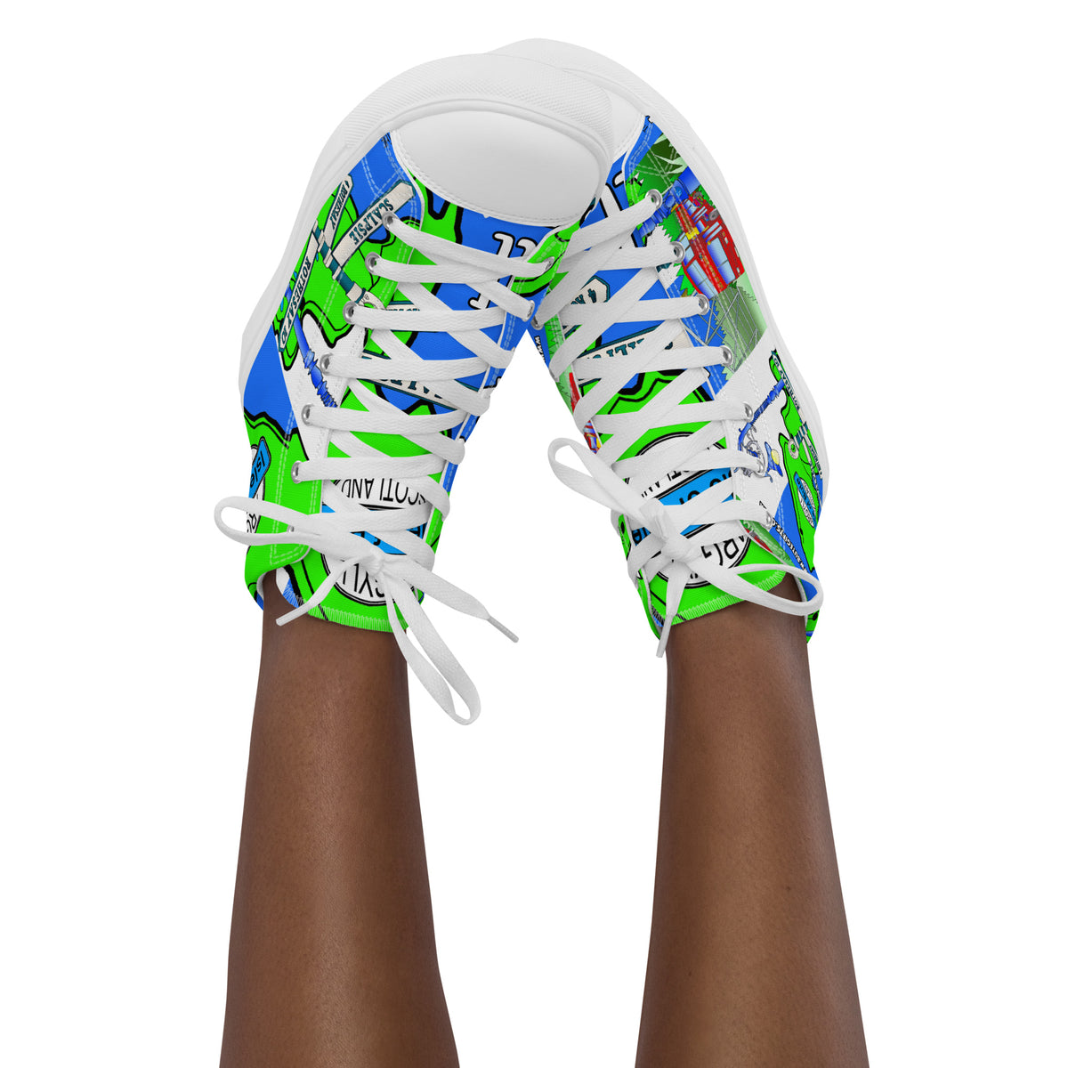 Isle of Bute Women’s high top canvas shoes - Free p&p Worldwide