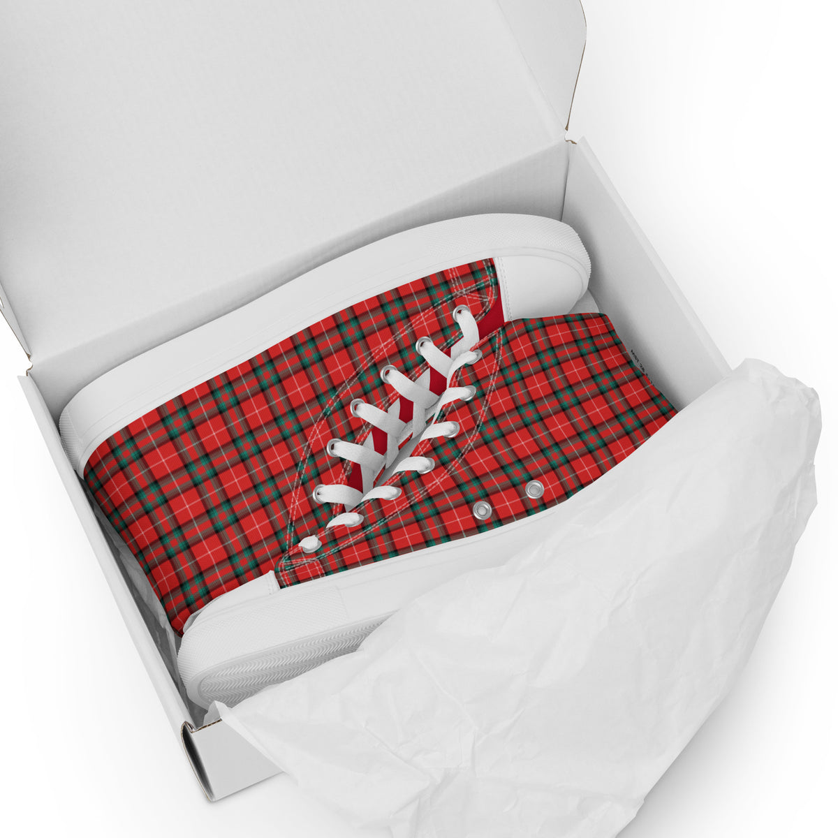 Royal Stuart Tartan Women’s high top canvas shoes