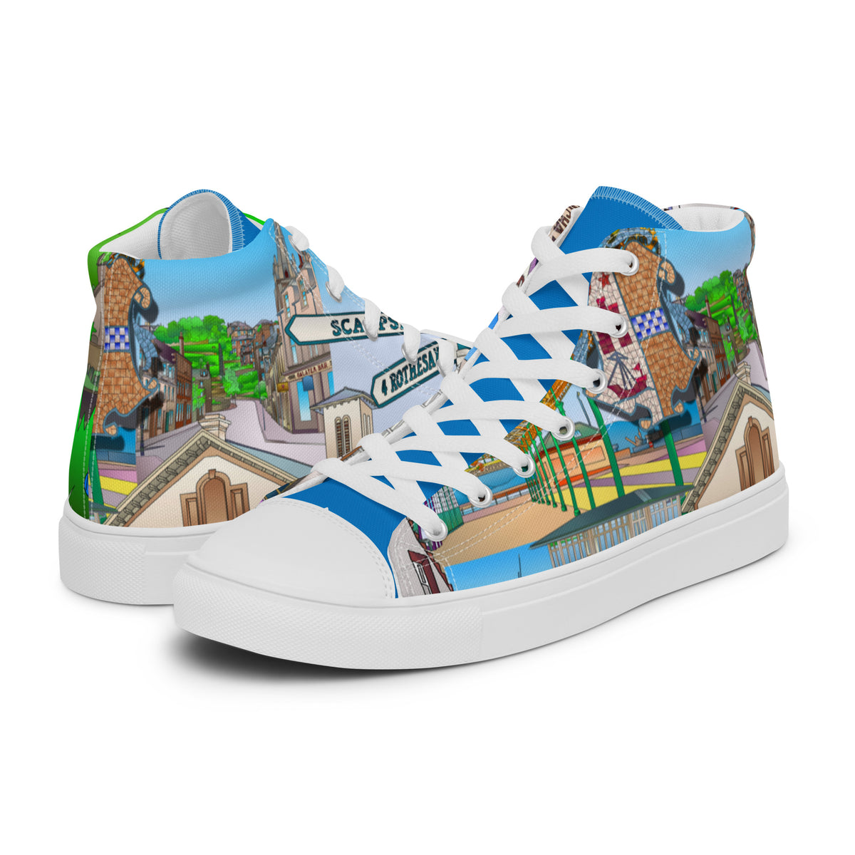 Isle of Bute Women’s high top canvas shoes - Free p&p Worldwide