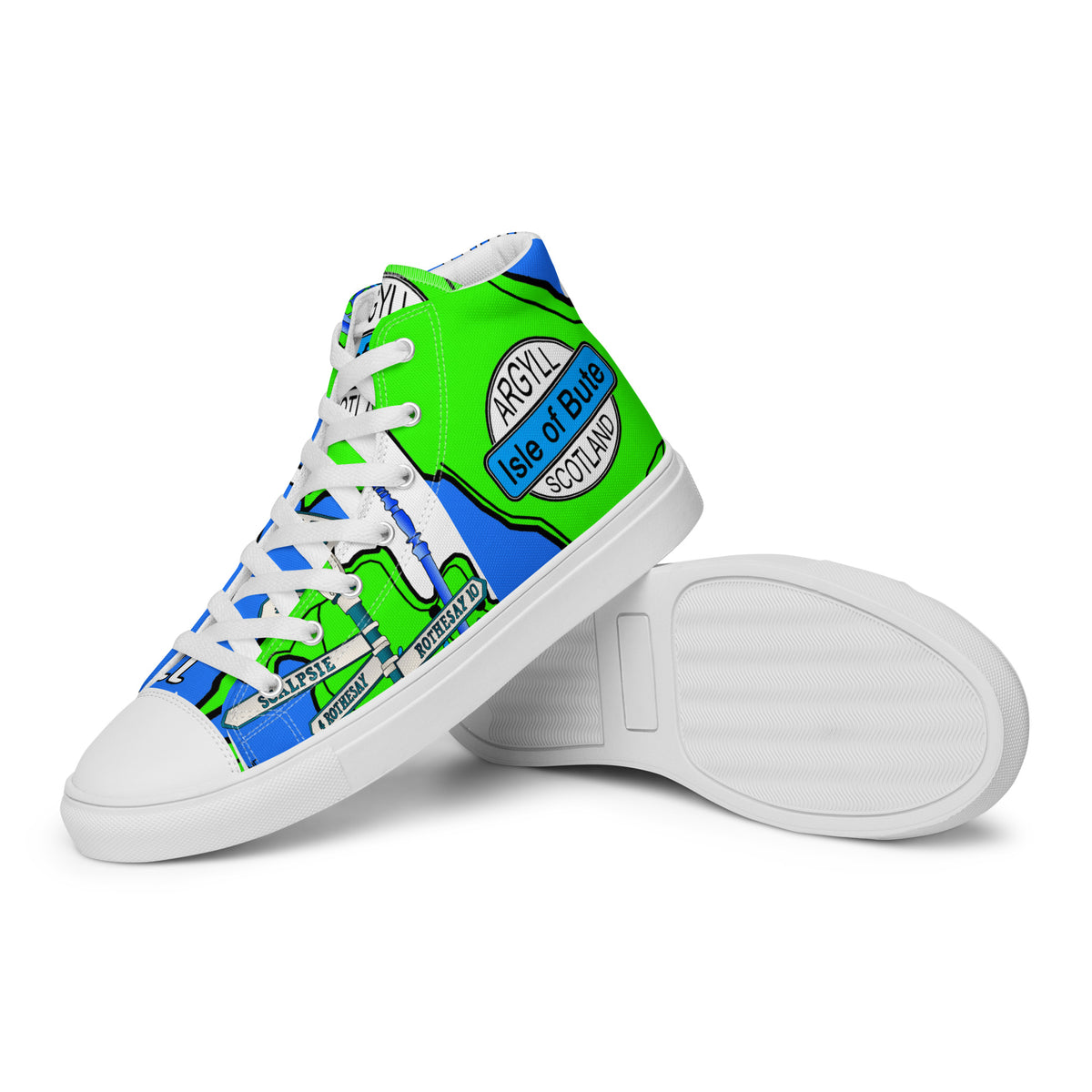 Isle of Bute Women’s high top canvas shoes - Free p&p Worldwide