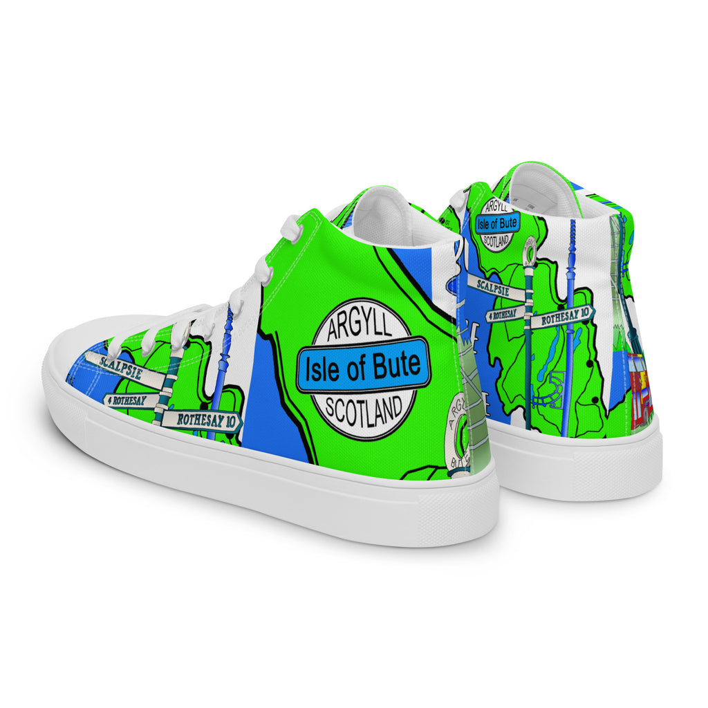 Isle of Bute Women’s high top canvas shoes - Free p&p Worldwide