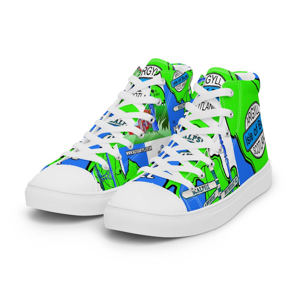 Isle of Bute Women’s high top canvas shoes - Free p&p Worldwide