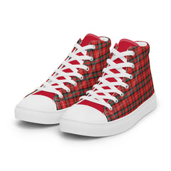 Royal Stuart Tartan Women’s high top canvas shoes