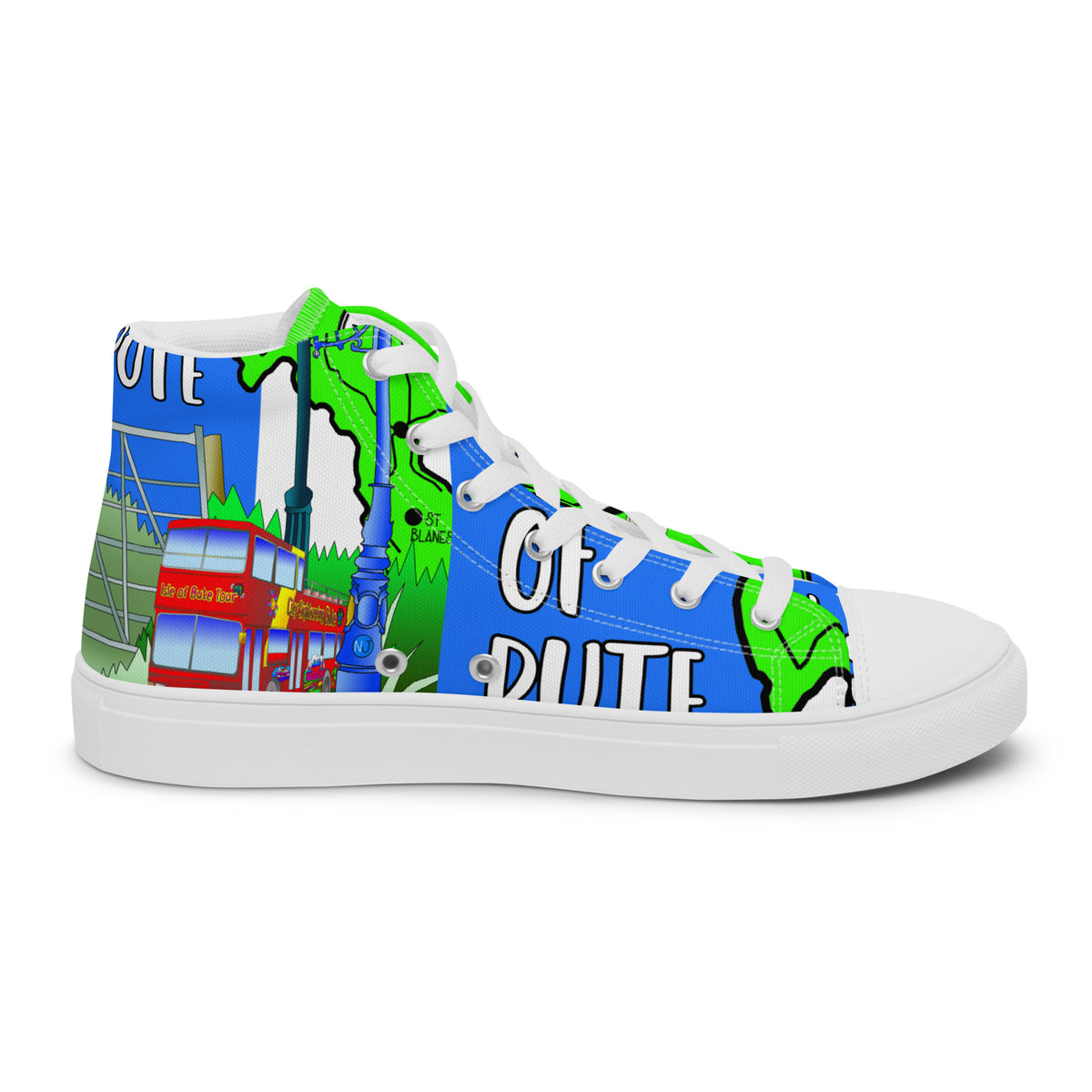Isle of Bute Women’s high top canvas shoes - Free p&p Worldwide
