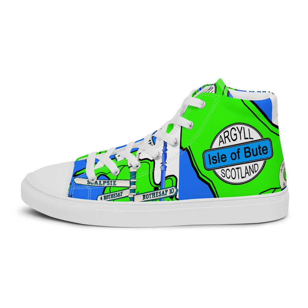 Isle of Bute Women’s high top canvas shoes - Free p&p Worldwide