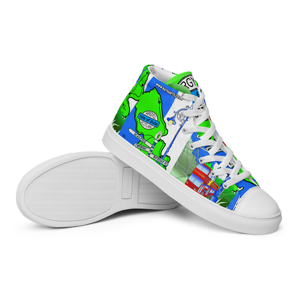Isle of Bute Women’s high top canvas shoes - Free p&p Worldwide