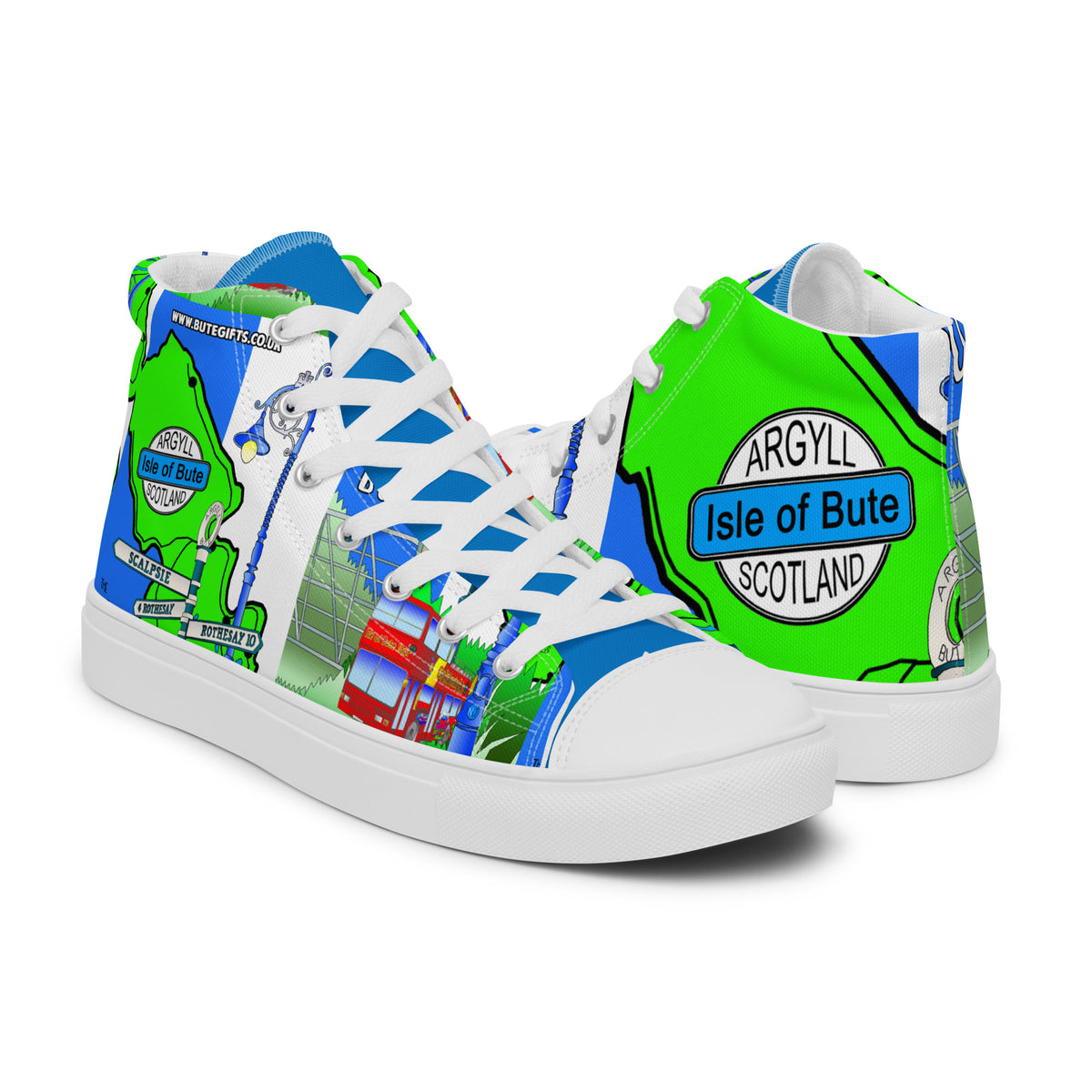 Isle of Bute Women’s high top canvas shoes #1 - Free p&p Worldwide