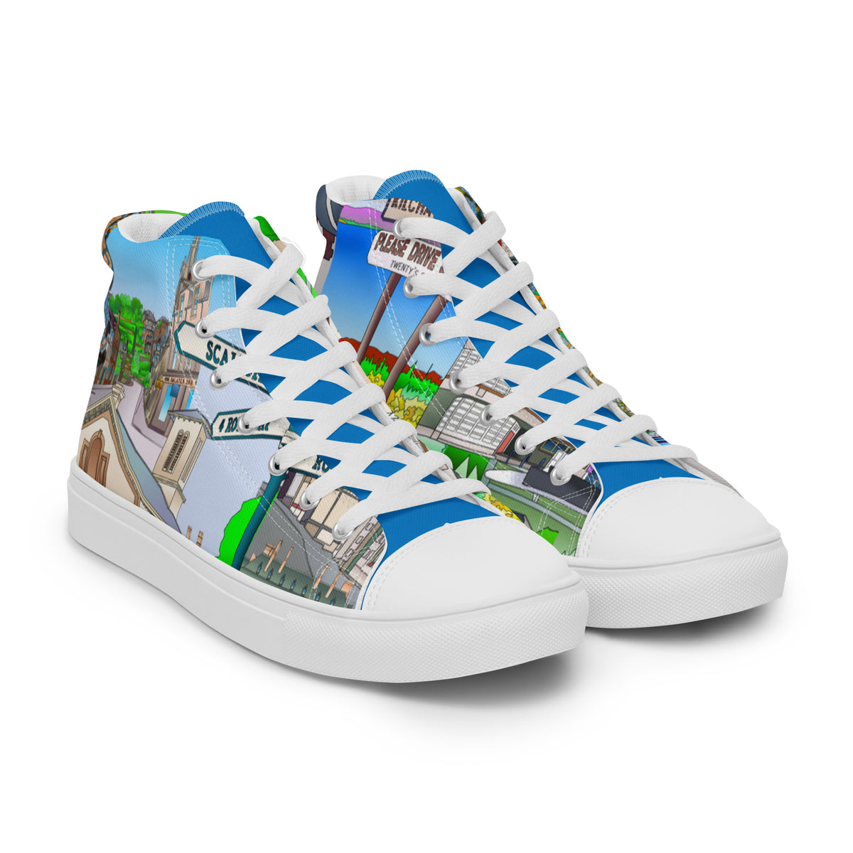 Isle of Bute Women’s high top canvas shoes - Free p&p Worldwide