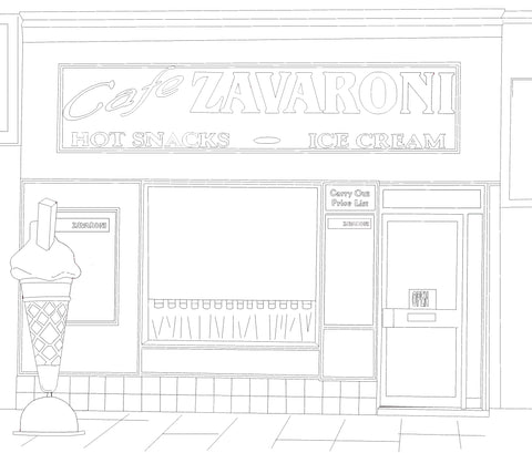 Zaveroni Cafe Colour In Sheet (FREE DIGITAL DOWN LOAD)